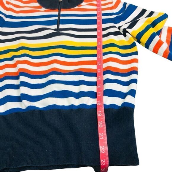 Y2K Tommy Hilfiger Stripped Mock Neck Sweater - Picture 8 of 12